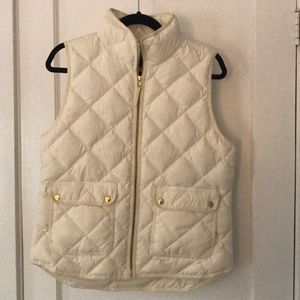 J. Crew Quilted Excursion Vest Off-White